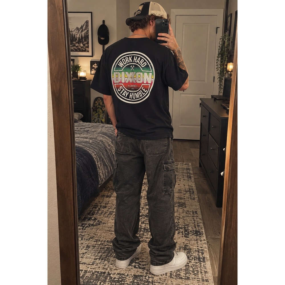 DIXXON 2X Black Graphic T Shirt Low Low Corpo Serape Streetwear Workwear Skate